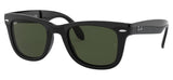 Ray-Ban RB4105 Wayfarer Folding Sunglasses - Black / Green