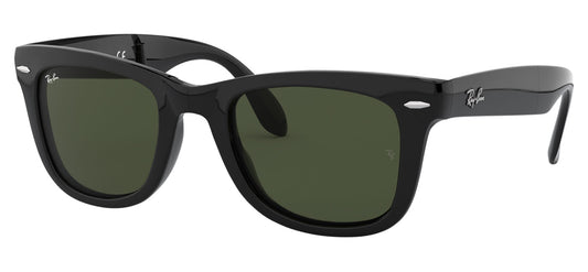 Ray-Ban RB4105 Wayfarer Folding Sunglasses - Black / Green