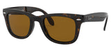 Ray-Ban RB4105 Wayfarer Folding Sunglasses - Havana / Brown