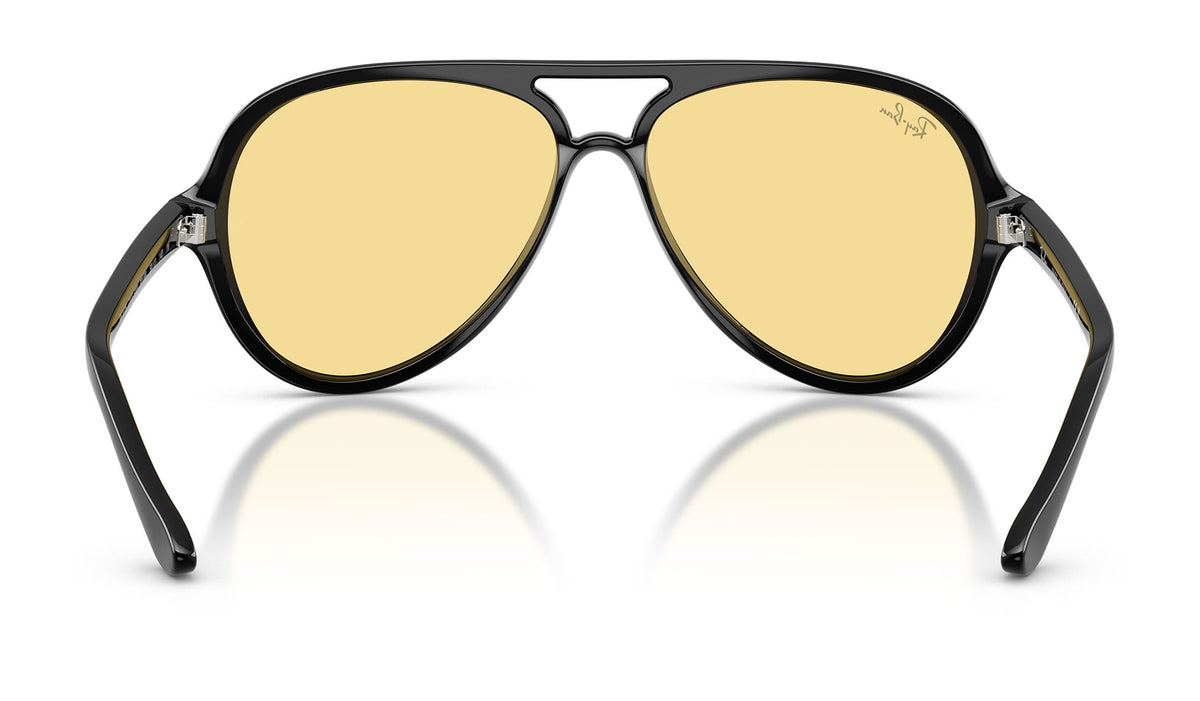 Ray-Ban RB4125 Cats 5000 Sunglasses - Polished Black / Yellow