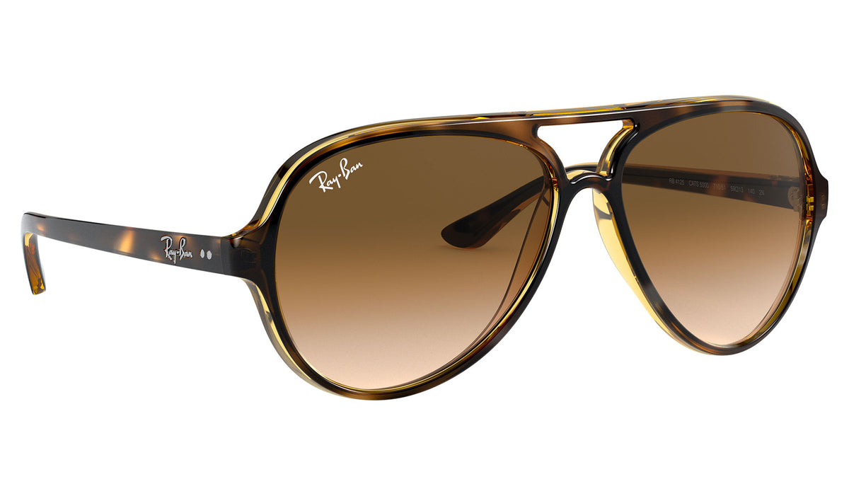 Ray-Ban RB4125 Cats 5000 Sunglasses - Tortoise / Brown B-15 Gradient