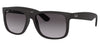Ray-Ban RB4165 Justin Sunglasses - Rubberised Black / Grey Gradient