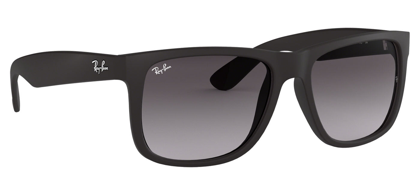 Ray-Ban RB4165 Justin Sunglasses - Rubberised Black / Grey Gradient