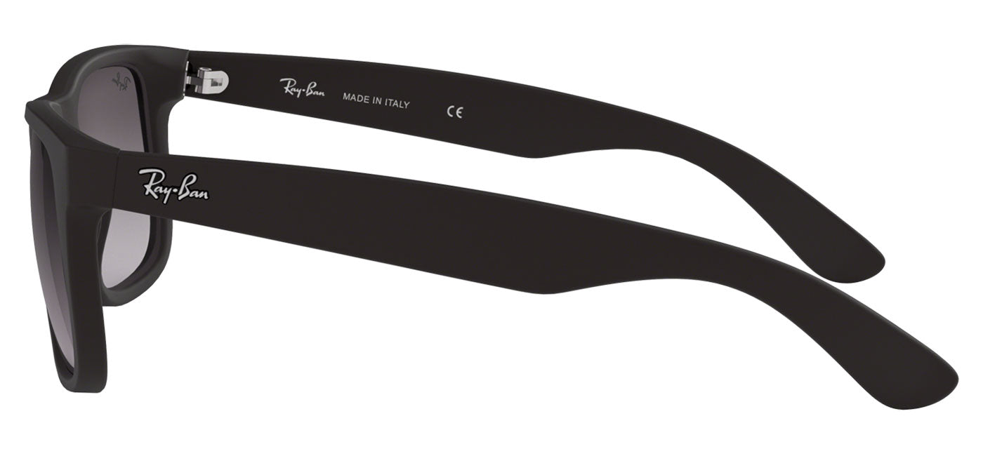 Ray-Ban RB4165 Justin Sunglasses - Rubberised Black / Grey Gradient