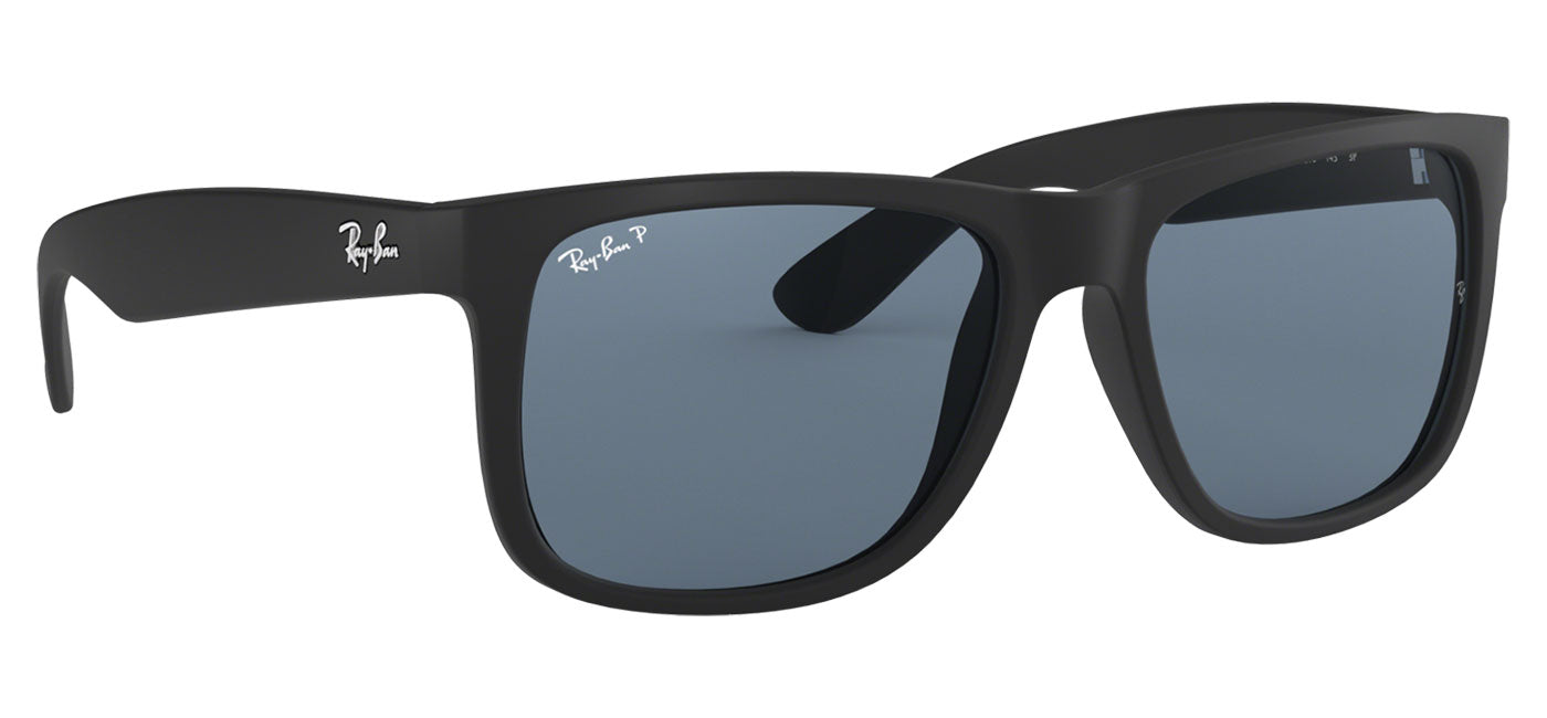 Ray-Ban RB4165 Justin Sunglasses - Black Rubber / Dark Blue Polarised