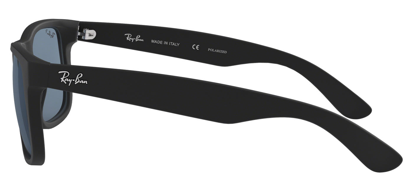 Ray-Ban RB4165 Justin Sunglasses - Black Rubber / Dark Blue Polarised