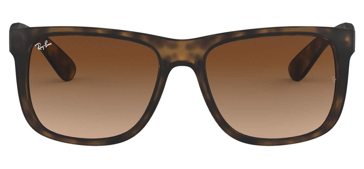 Ray-Ban RB4165 Justin Sunglasses - Rubberised Light Havana / Brown Gradient