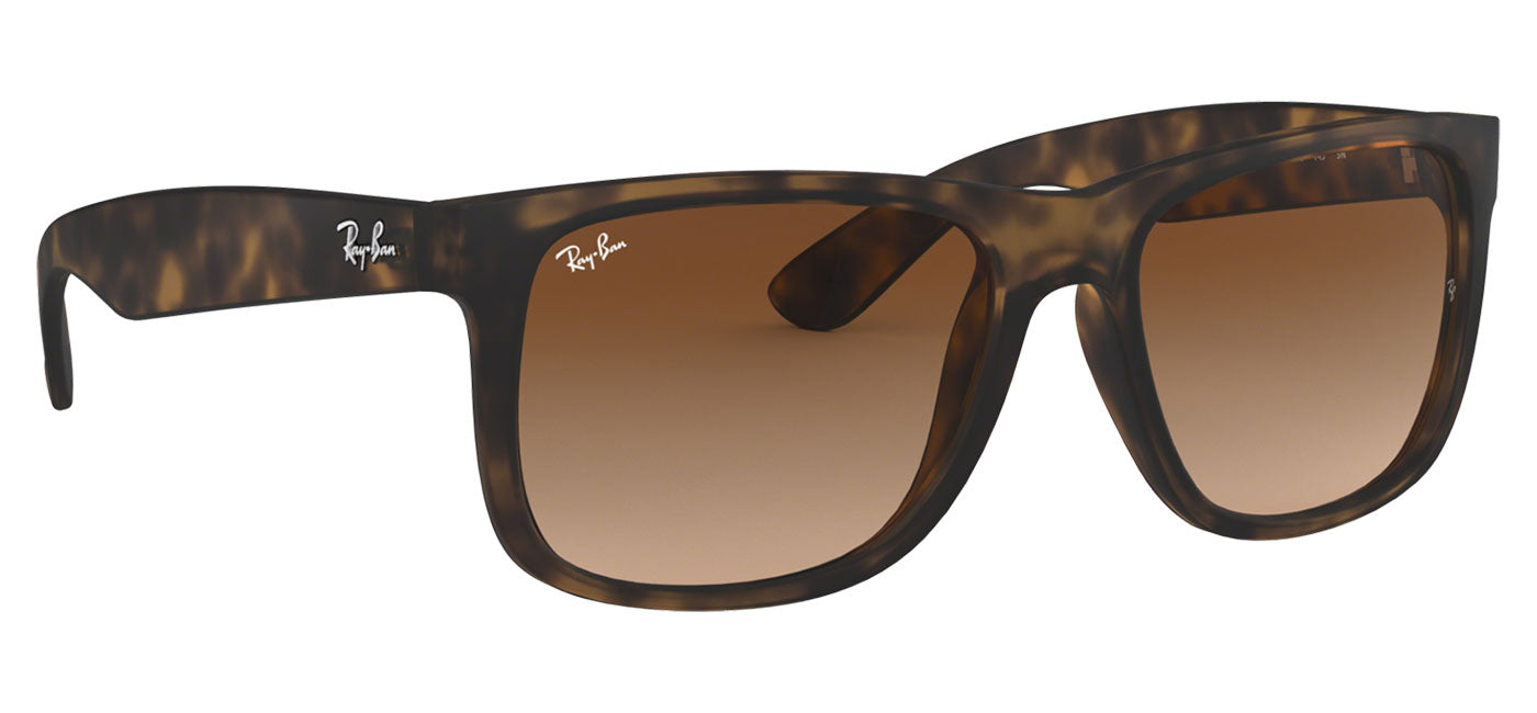 Ray-Ban RB4165 Justin Sunglasses - Rubberised Light Havana / Brown Gradient