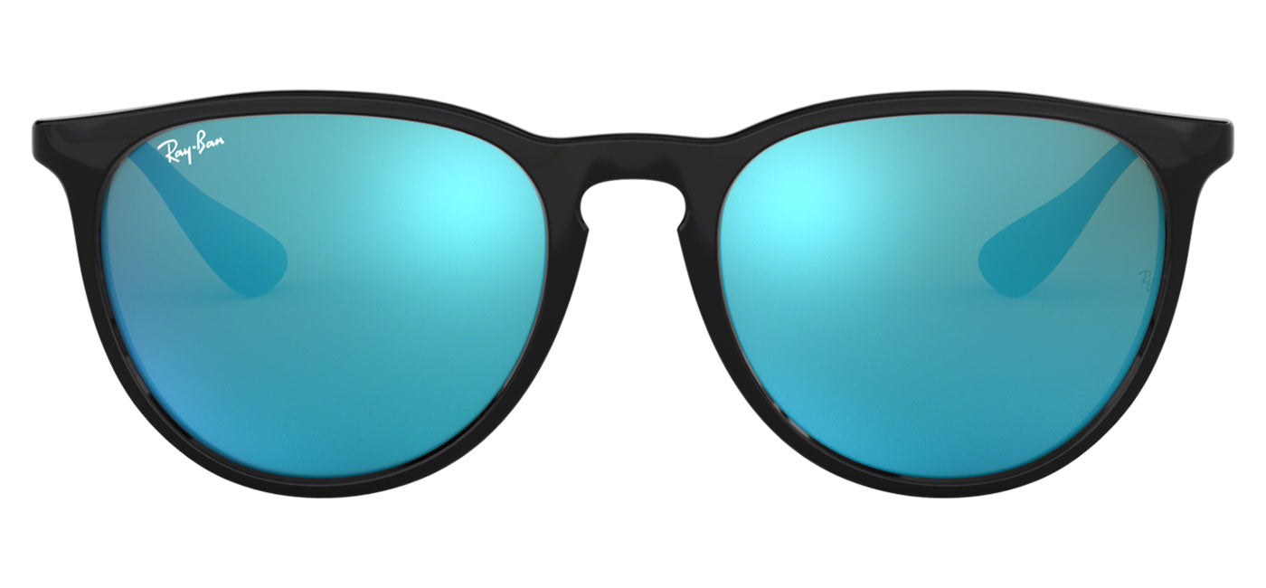 Ray-Ban RB4171 Erika Sunglasses - Gloss Black / Blue Mirror