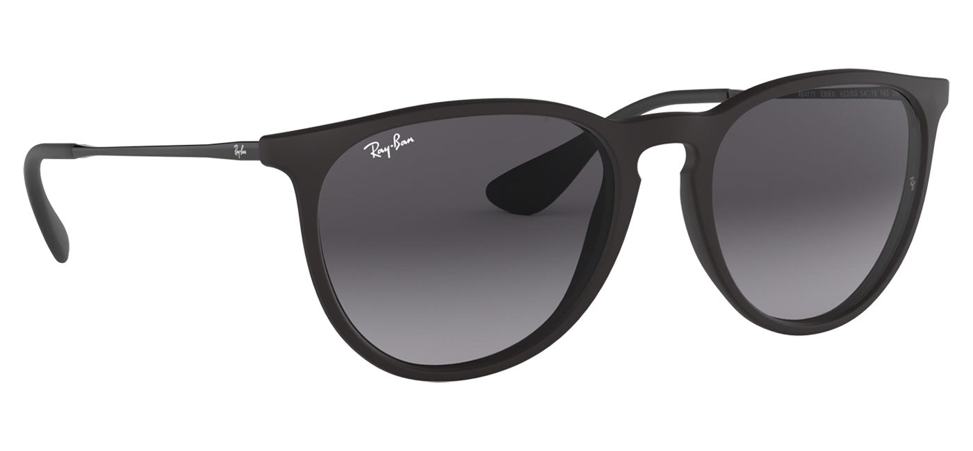 Ray-Ban RB4171 Erika Sunglasses - Rubberised Black / Grey Gradient