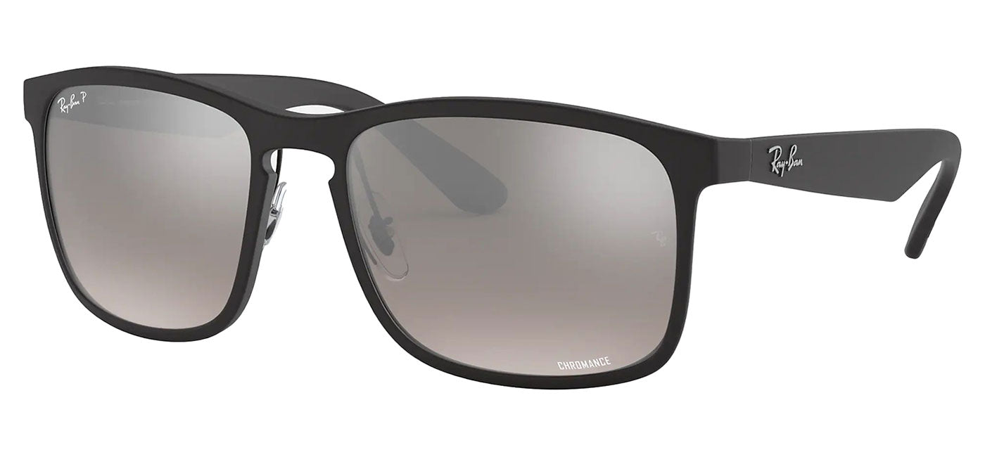 Ray-Ban RB4264 Sunglasses - Matte Black / Silver Mirror Chromance Polarised