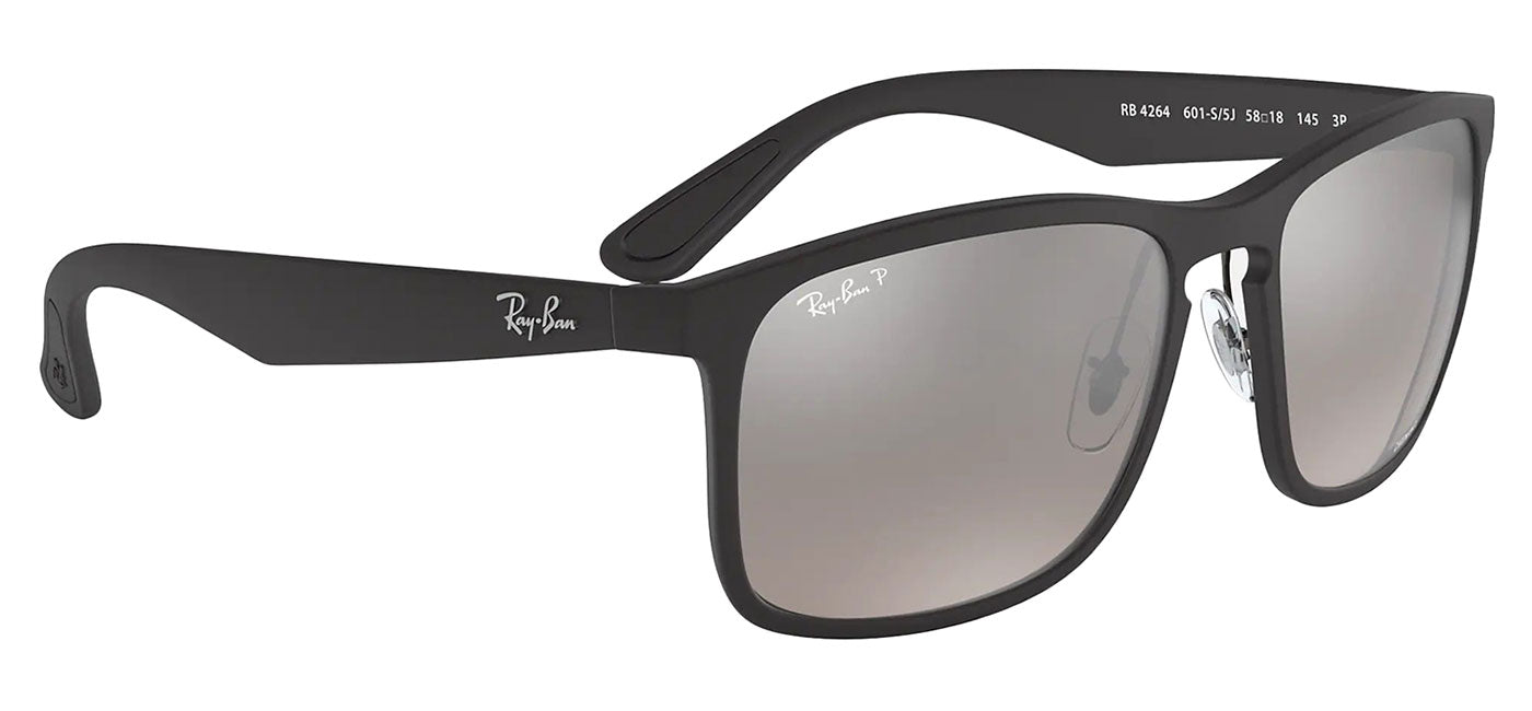 Ray-Ban RB4264 Sunglasses - Matte Black / Silver Mirror Chromance Polarised