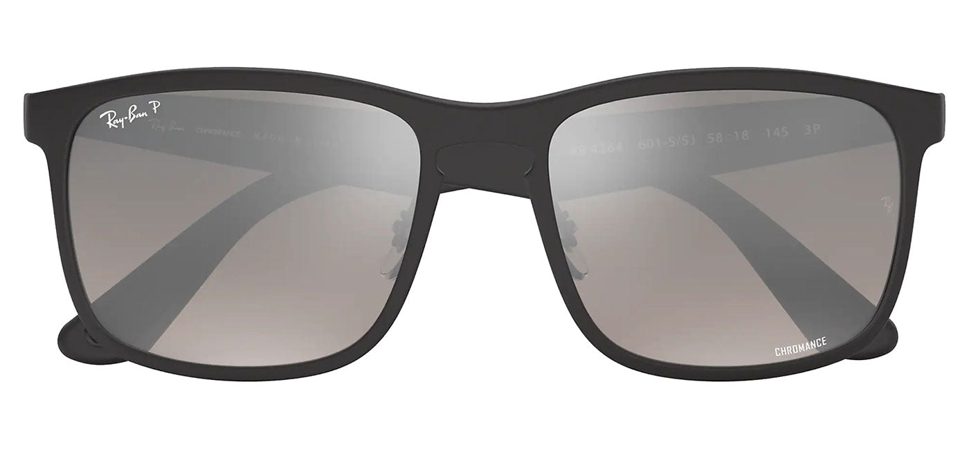 Ray-Ban RB4264 Sunglasses - Matte Black / Silver Mirror Chromance Polarised
