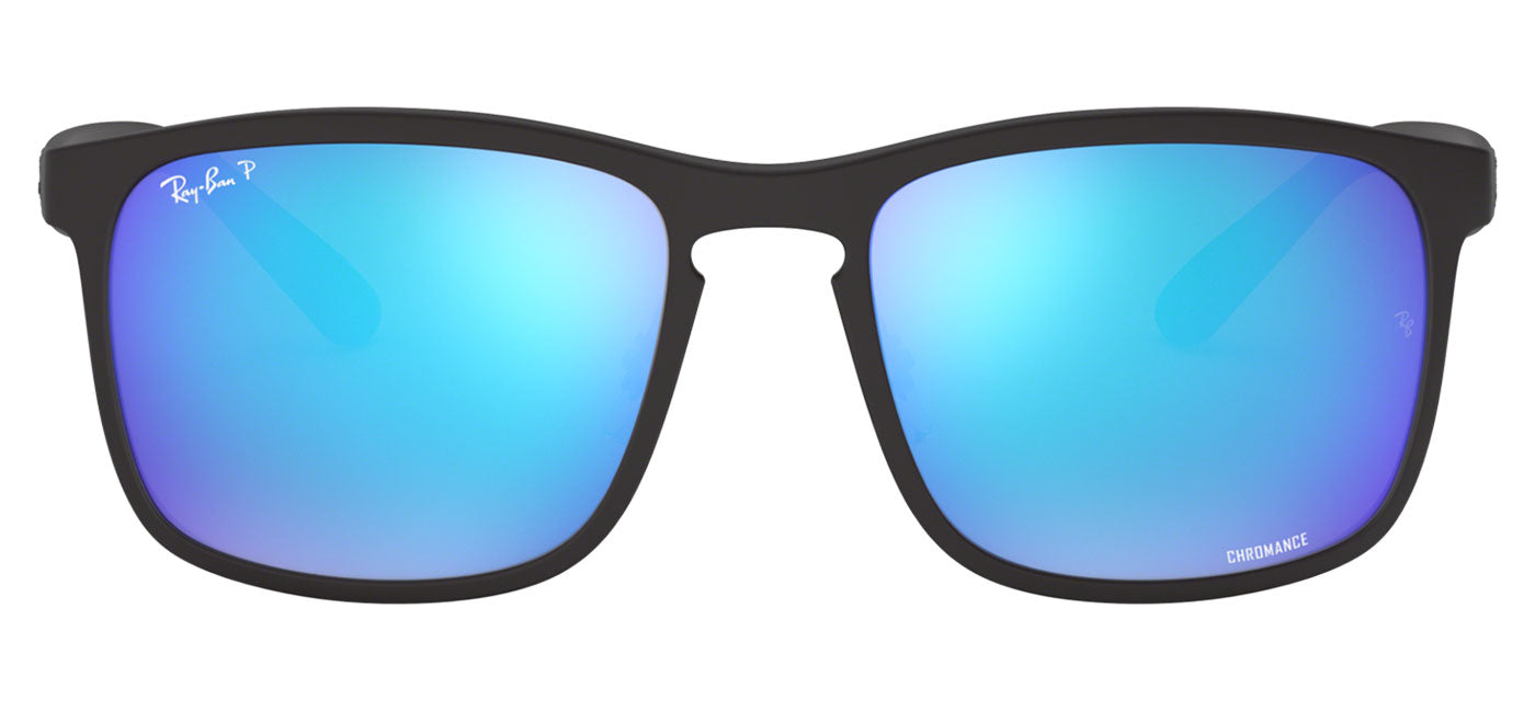 Ray-Ban RB4264 Sunglasses - Matte Black / Blue Mirror Choromance Polarised