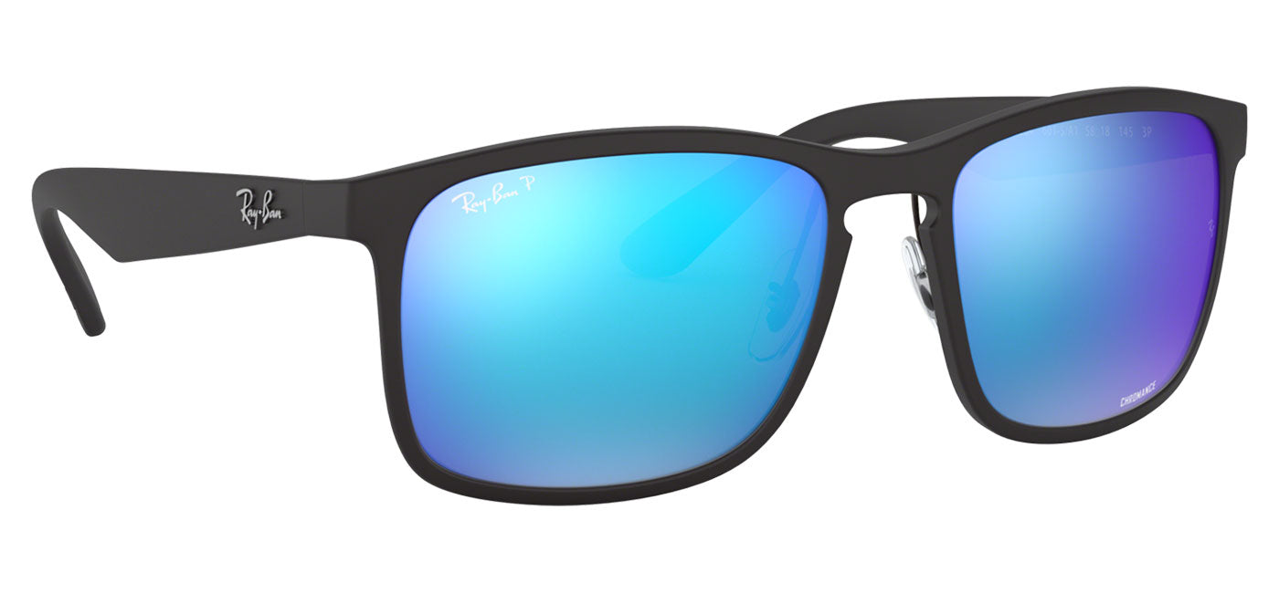 Ray-Ban RB4264 Sunglasses - Matte Black / Blue Mirror Choromance Polarised