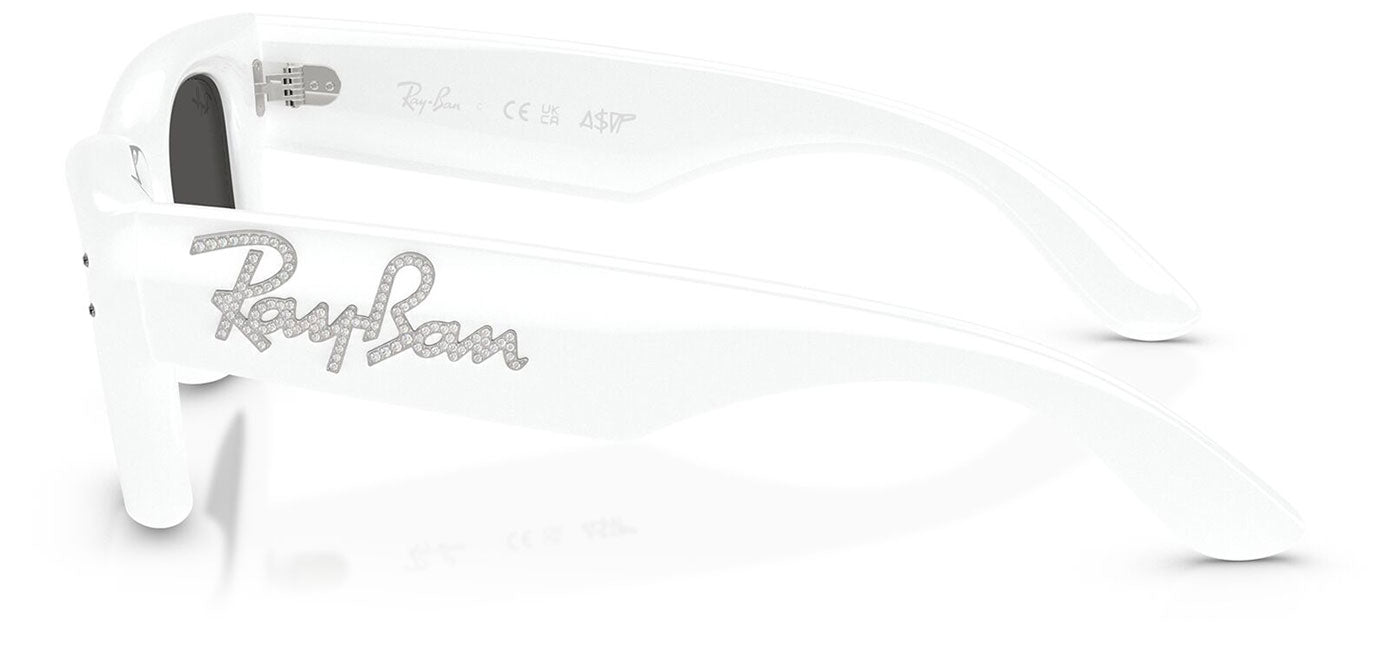 Ray-Ban RB4940B Wayfarer Puffer Crystal Edition Sunglasses - White & Strass / Ultra Black