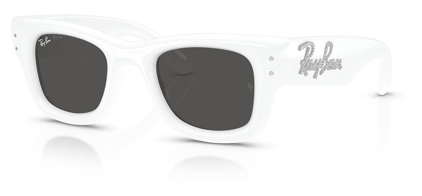 Ray-Ban RB4940B Wayfarer Puffer Crystal Edition Sunglasses - White & Strass / Ultra Black