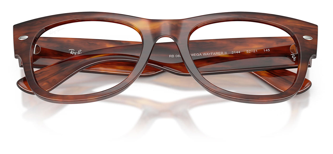 Ray-Ban RX0832V Mega Wayfarer II Glasses - Striped Havana