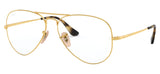 Ray-Ban RX6489 Aviator Glasses - Gold