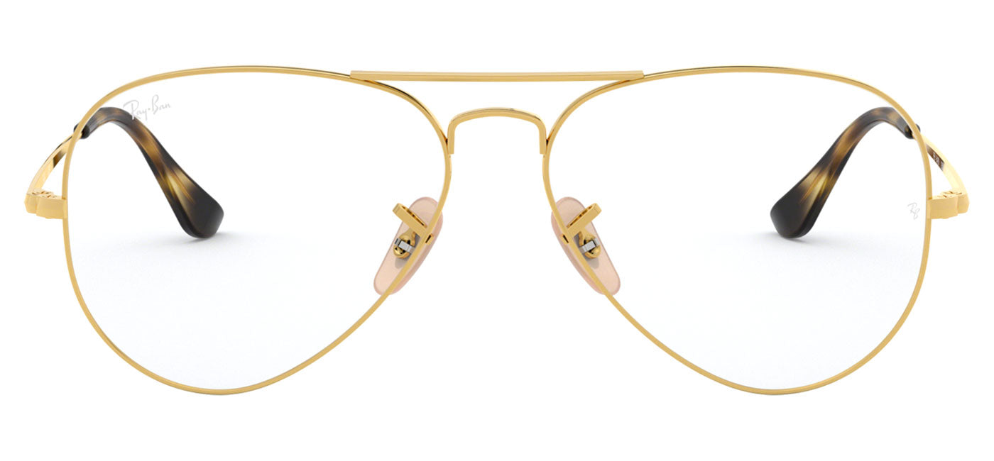 Ray-Ban RX6489 Aviator Glasses - Gold