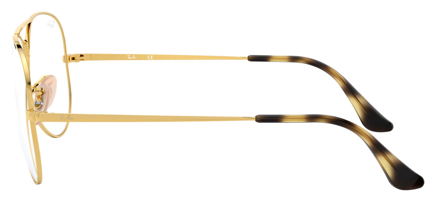 Ray-Ban RX6489 Aviator Glasses - Gold
