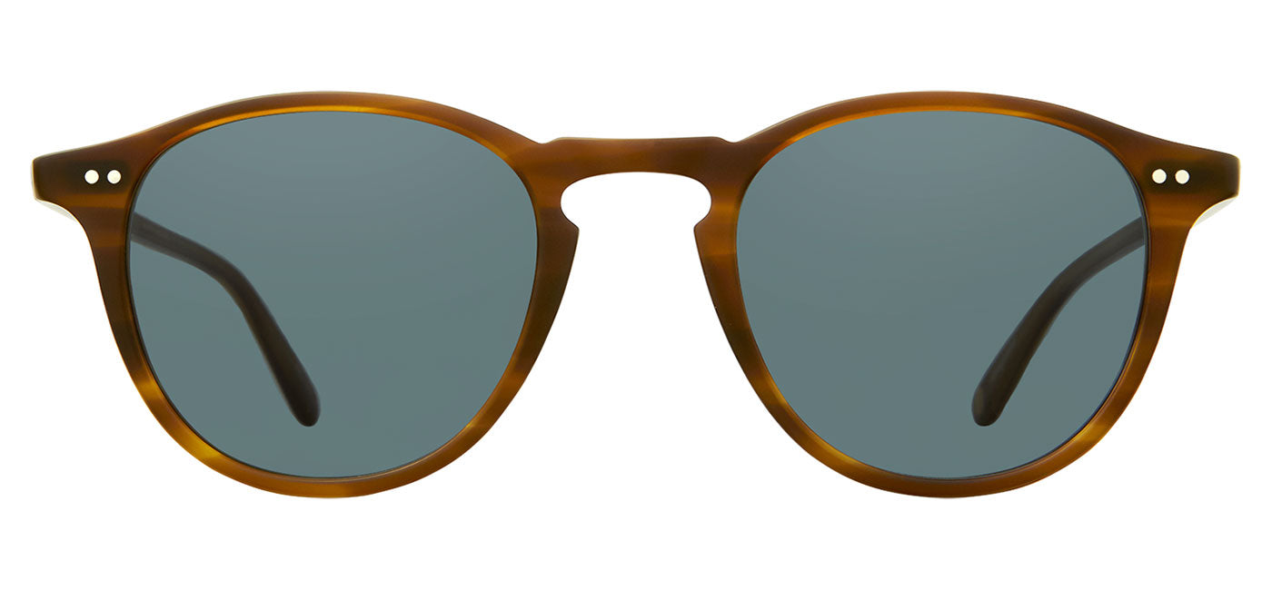 Garrett Leight Hampton Sunglasses - Matte Saddle Tortoise / Semi-Flat Bluesmoke