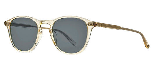 Garrett Leight Hampton Sunglasses - Pure Glass / Semi-Flat Pure Blue Smoke Polar