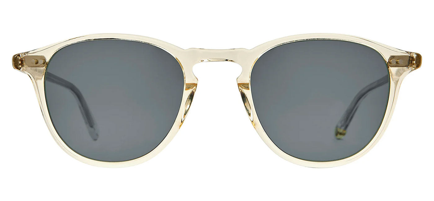 Garrett Leight Hampton Sunglasses - Pure Glass / Semi-Flat Pure Blue Smoke Polar
