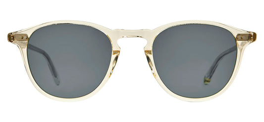 Garrett Leight Hampton Sunglasses - Pure Glass / Semi-Flat Pure Blue Smoke Polar