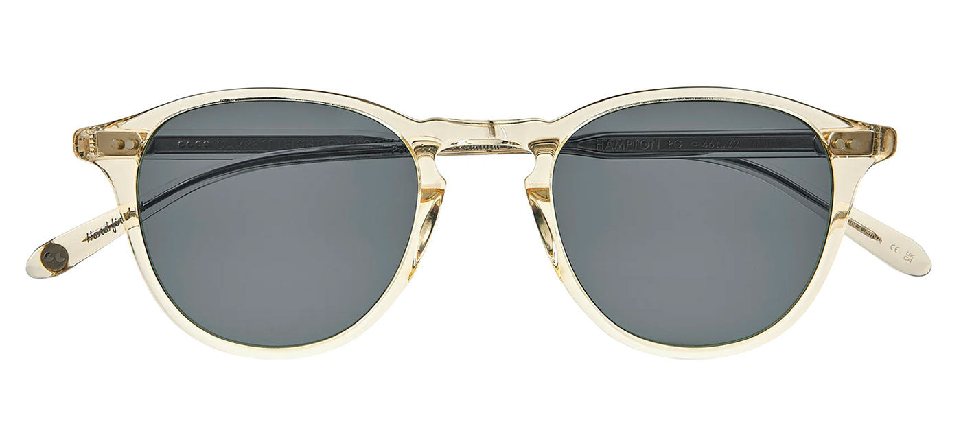 Garrett Leight Hampton Sunglasses - Pure Glass / Semi-Flat Pure Blue Smoke Polar