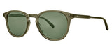 Garrett Leight Kinney Sunglasses - Bio Deep Olive / Semi-Flat Pure G15
