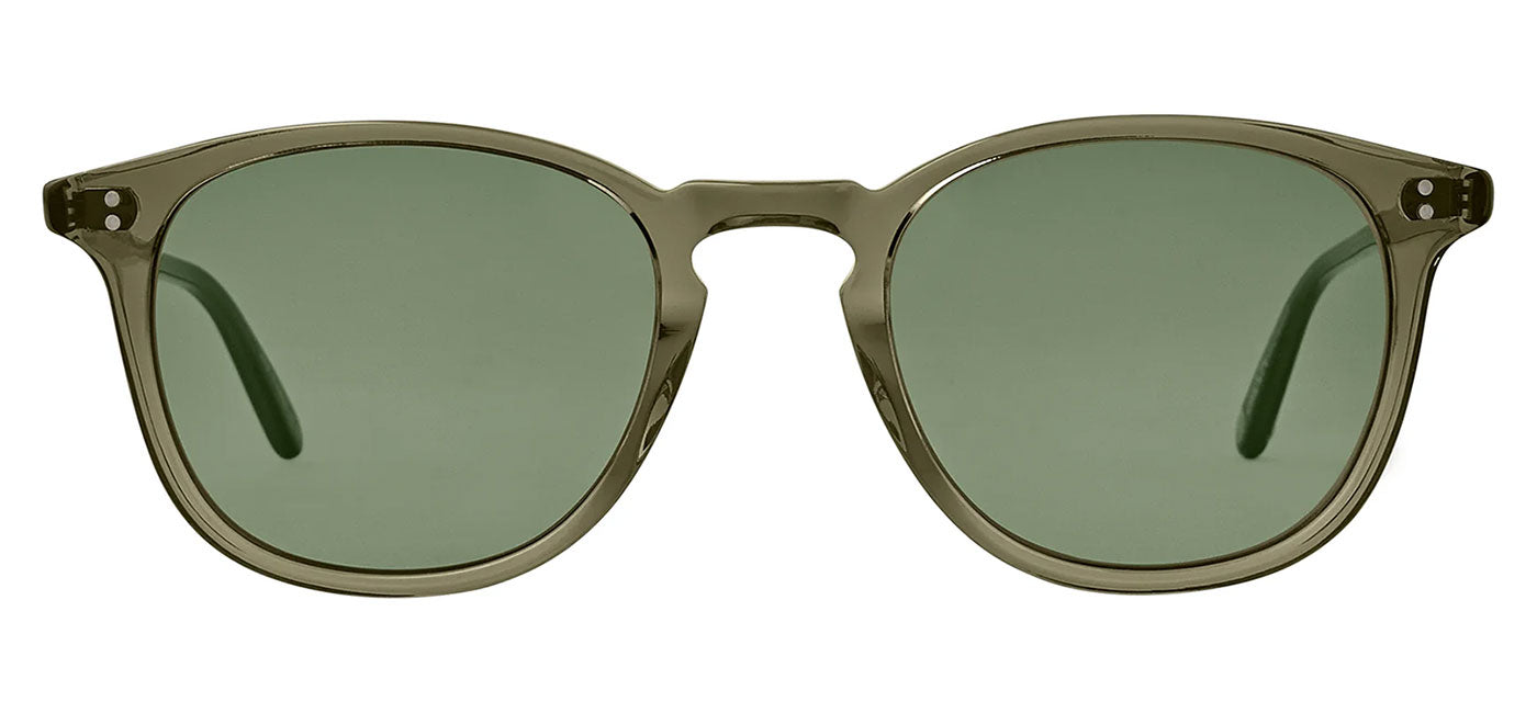 Garrett Leight Kinney Sunglasses - Bio Deep Olive / Semi-Flat Pure G15