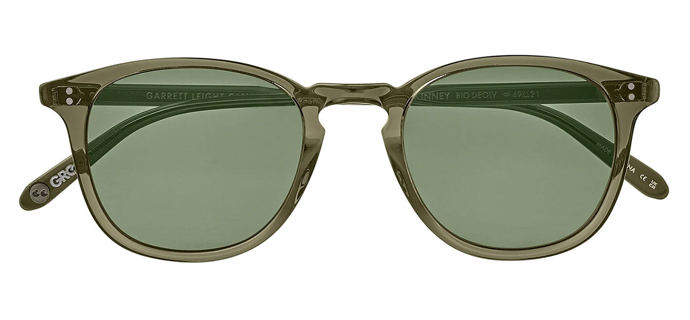 Garrett Leight Kinney Sunglasses - Bio Deep Olive / Semi-Flat Pure G15