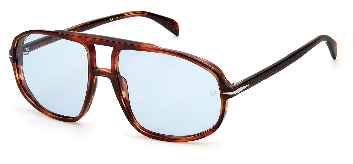 David Beckham DB1000/S Sunglasses - Red Havana / Azure Photochromic