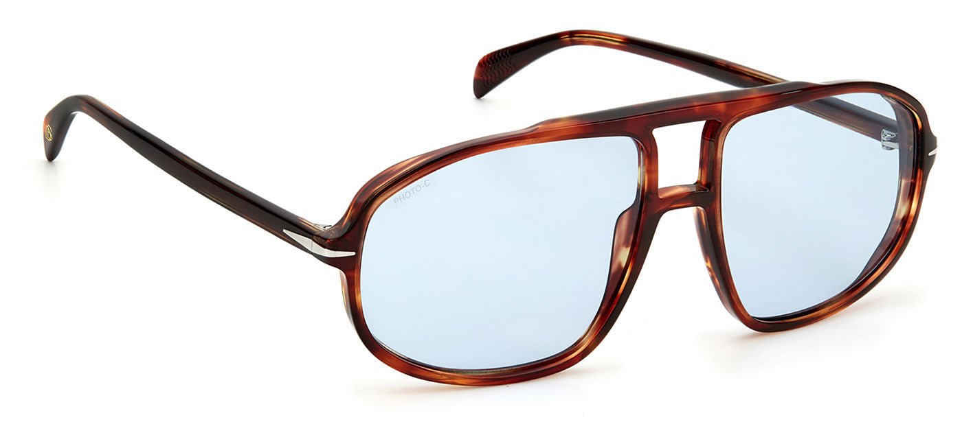David Beckham DB1000/S Sunglasses - Red Havana / Azure Photochromic