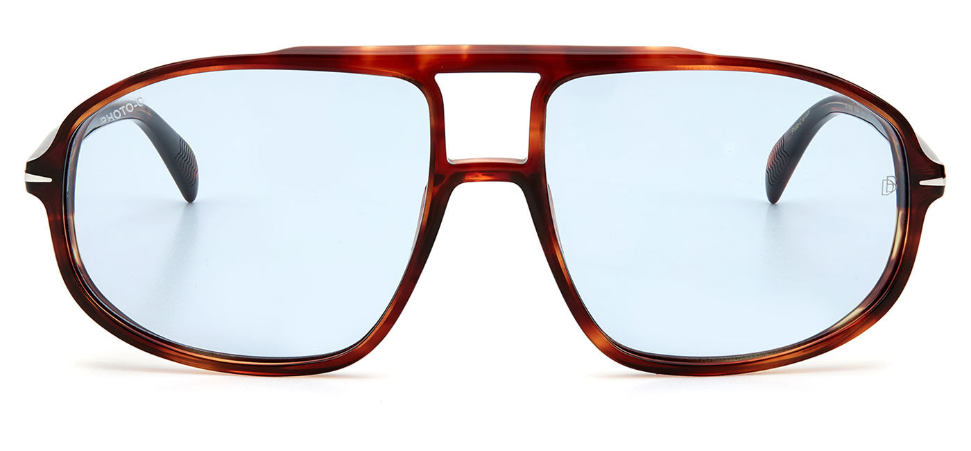 David Beckham DB1000/S Sunglasses - Red Havana / Azure Photochromic