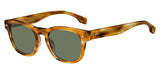 Hugo Boss 1380/S Sunglasses - Striped Brown Havana / Green