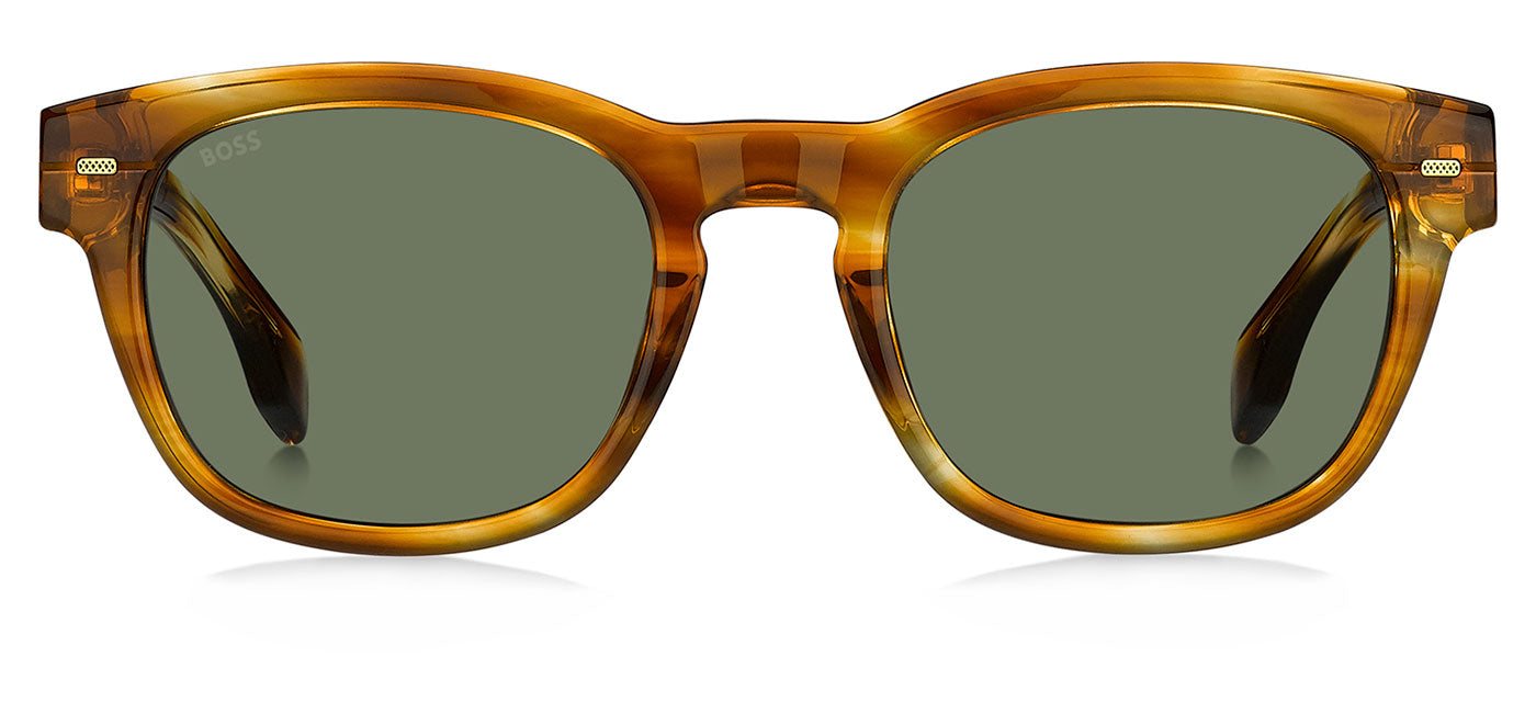 Hugo Boss 1380/S Sunglasses - Striped Brown Havana / Green