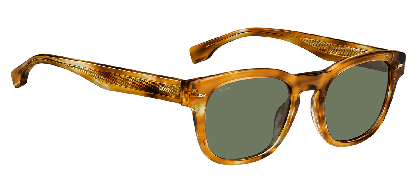 Hugo Boss 1380/S Sunglasses - Striped Brown Havana / Green