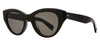Garrett Leight Dottie Sunglasses - Bio Black / Semi-Flat Grey
