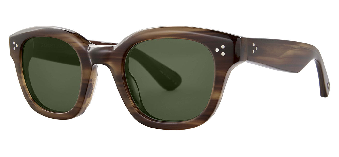 Garrett Leight Cyprus Sunglasses - Cherry Wood / Green