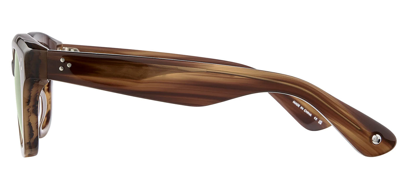 Garrett Leight Cyprus Sunglasses - Cherry Wood / Green