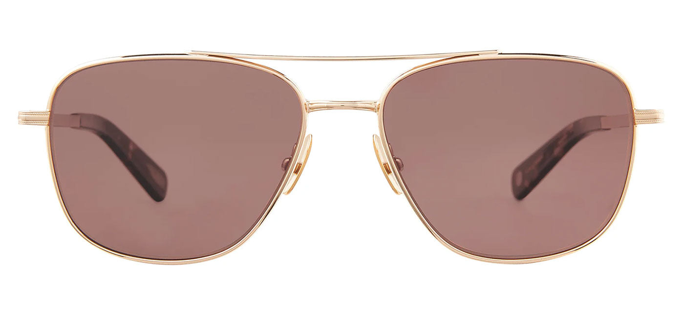 Garrett Leight El Capitan Sunglasses - Gold-Agate Tortoise / Semi-Flat Bordeaux Polar