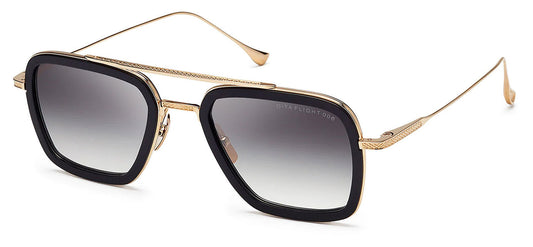 DITA Flight.006 Sunglasses - Matte Black and 14K Gold / Grey to Clear Gradient
