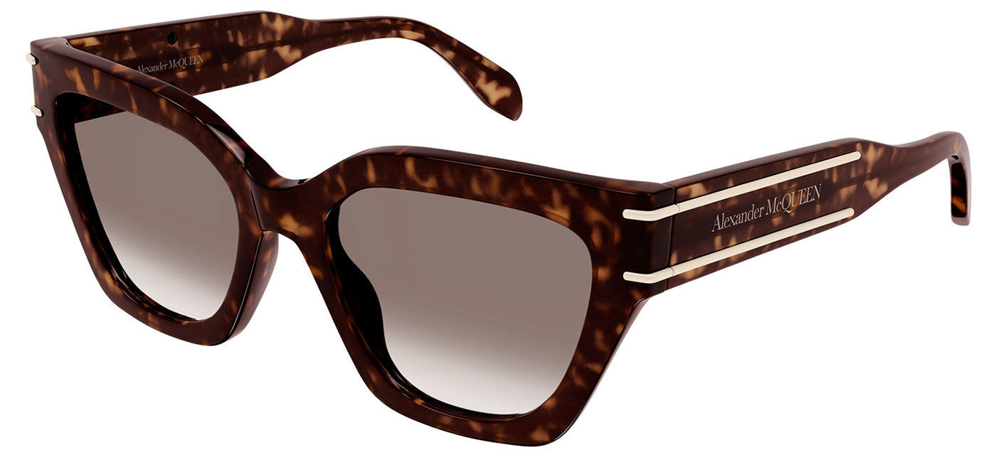 Alexander McQueen AM0398S Sunglasses - Havana / Brown Gradient