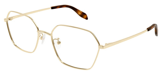 Alexander McQueen AM0437O Glasses - Gold