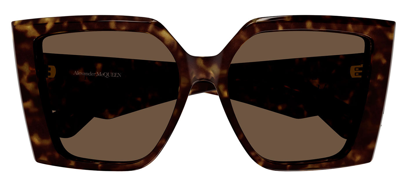 Alexander McQueen AM0467S Sunglasses - Havana / Brown
