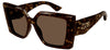 Alexander McQueen AM0467S Sunglasses - Havana / Brown