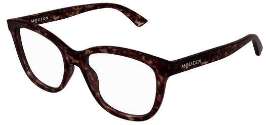 Alexander McQueen AM0487O Glasses - Havana