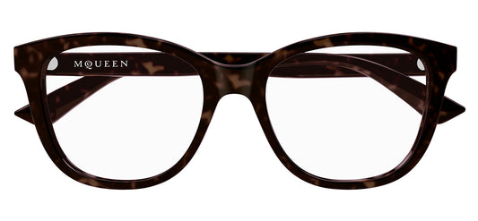 Alexander McQueen AM0487O Glasses - Havana